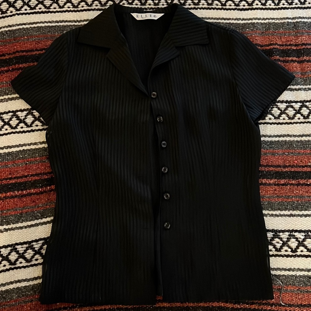 Beautiful see through Elle Paris blouse